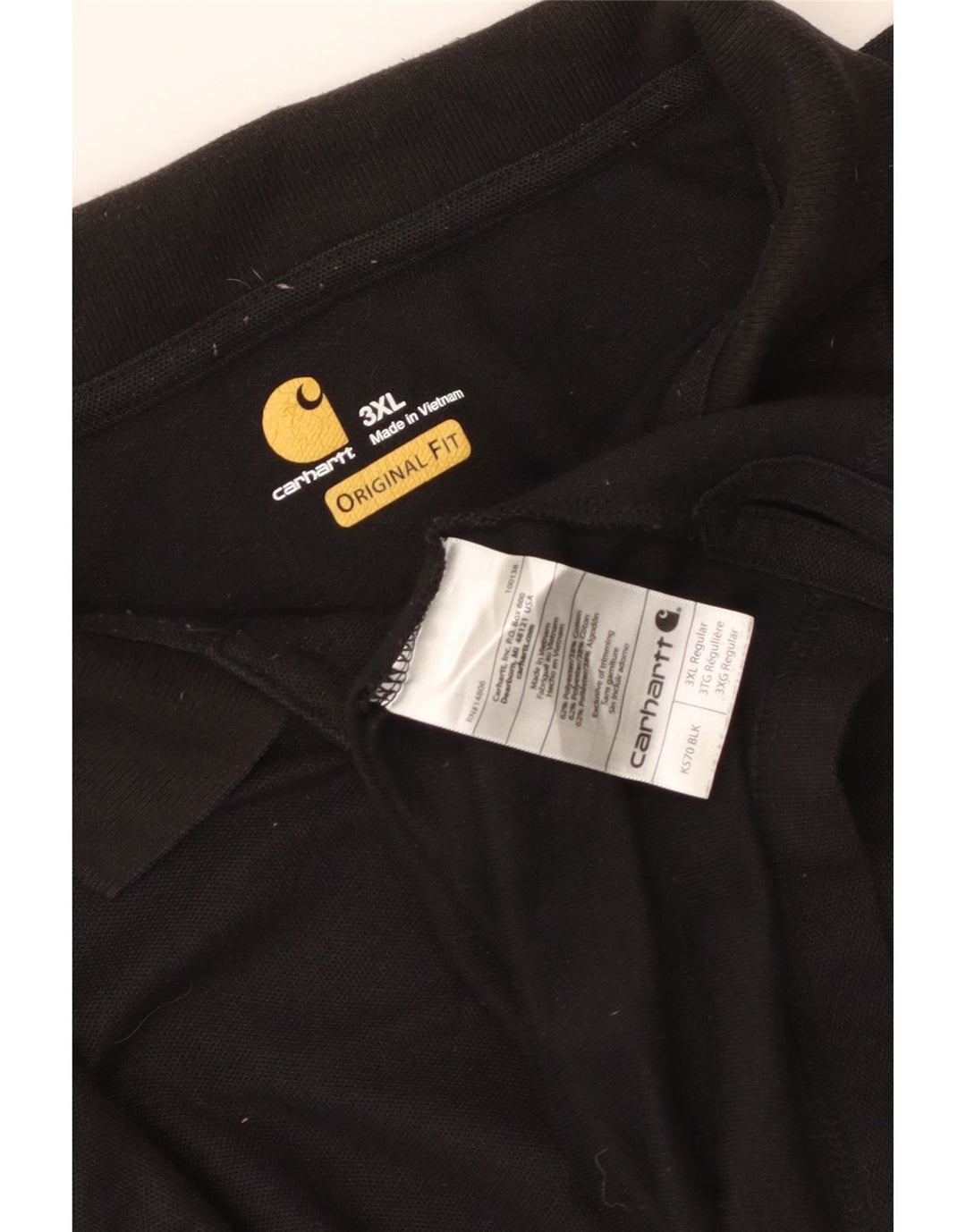 Polo CARHARTT da uomo dalla vestibilità originale 3XL poliestere nero