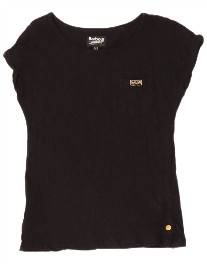 T-shirt da donna Barbour Top UK 8 piccola in cotone nero