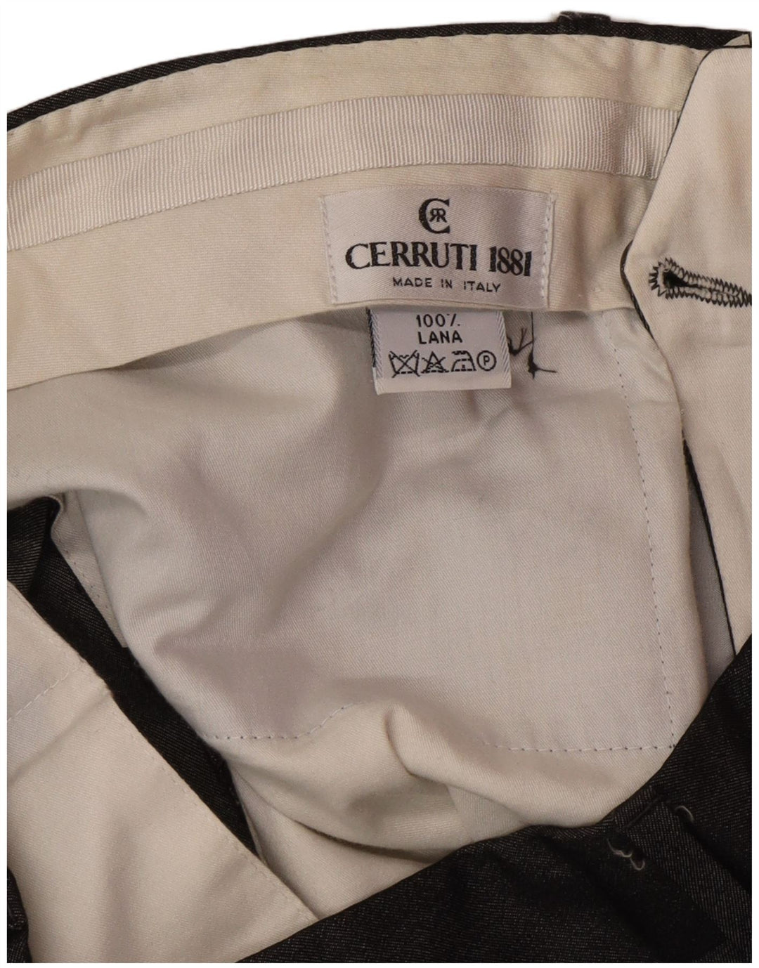 Pantaloni da abito da uomo con pegging CERRUTI 1881 IT 50 Large W32 L30 Grigio Classico