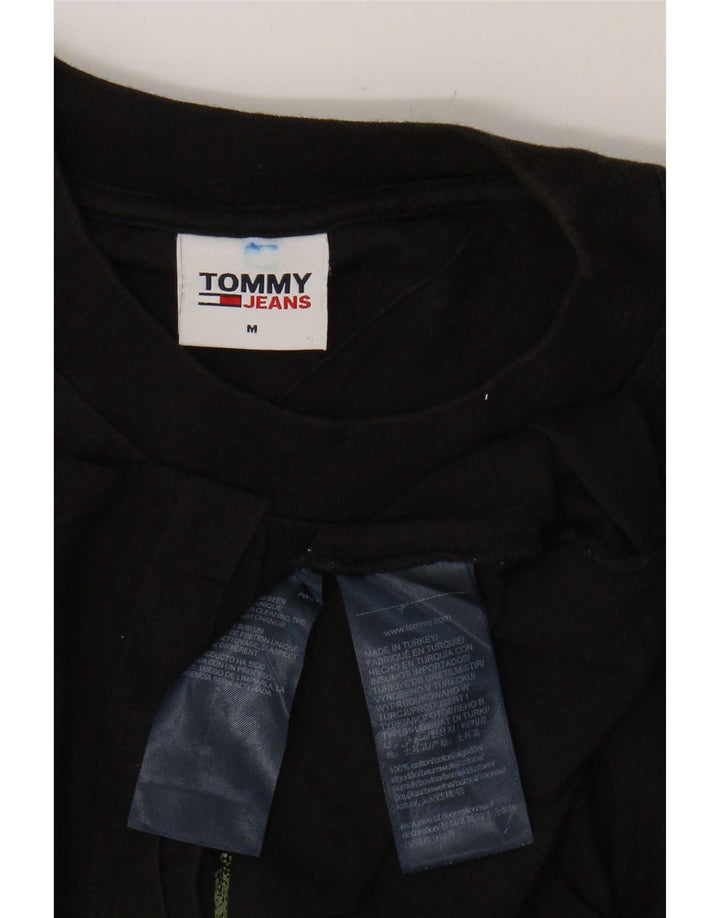 T-shirt grafica da uomo Tommy Hilfiger Top in cotone nero medio