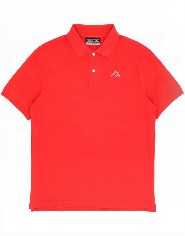 Polo da uomo Kappa XL Rosso Cotone