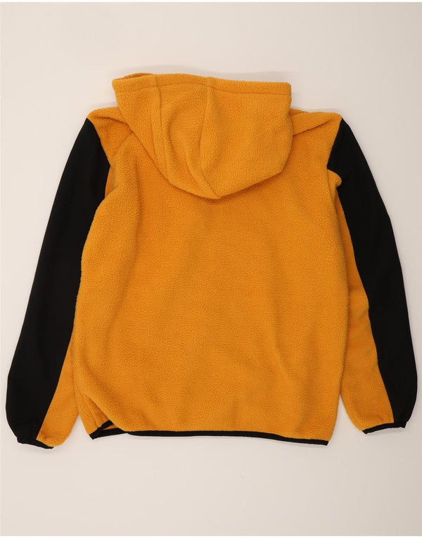 Maglione in pile da uomo Kappa con cappuccio e zip, XL, in poliestere color block giallo