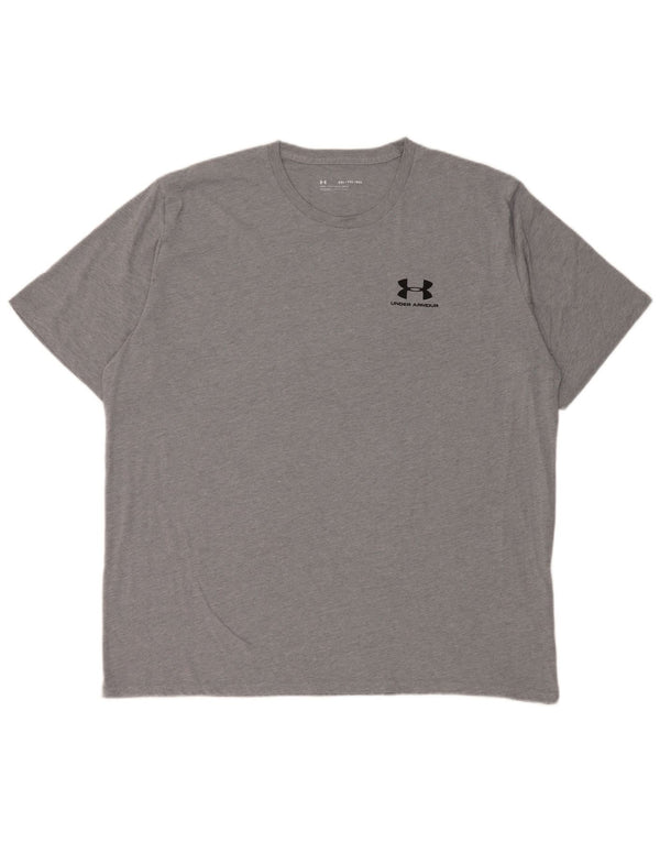 Maglietta Under Armour da uomo vestibilità ampia 2XL cotone grigio
