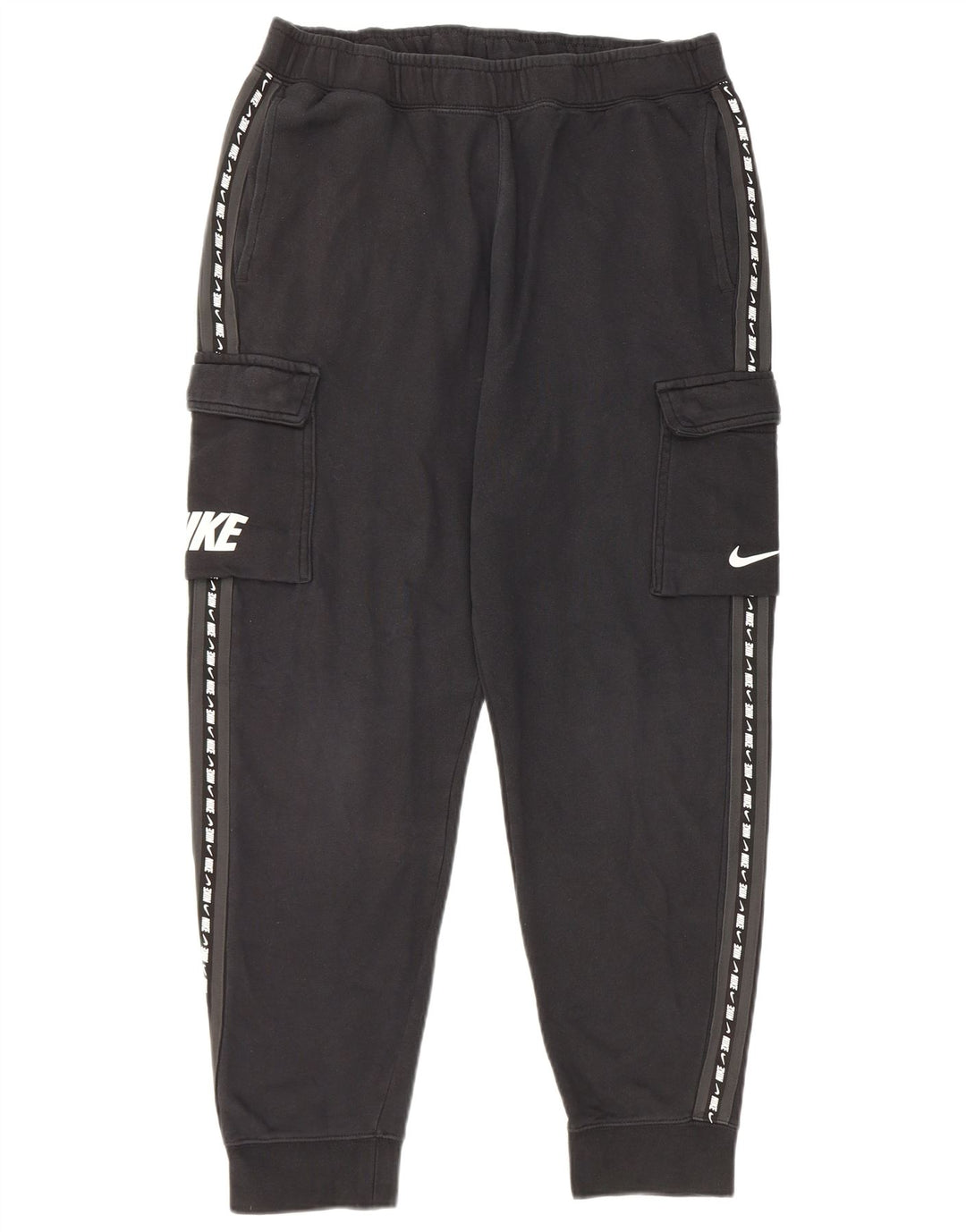Pantaloni da tuta Nike Graphic Cargo da uomo, pantaloni da jogging, cotone medio nero