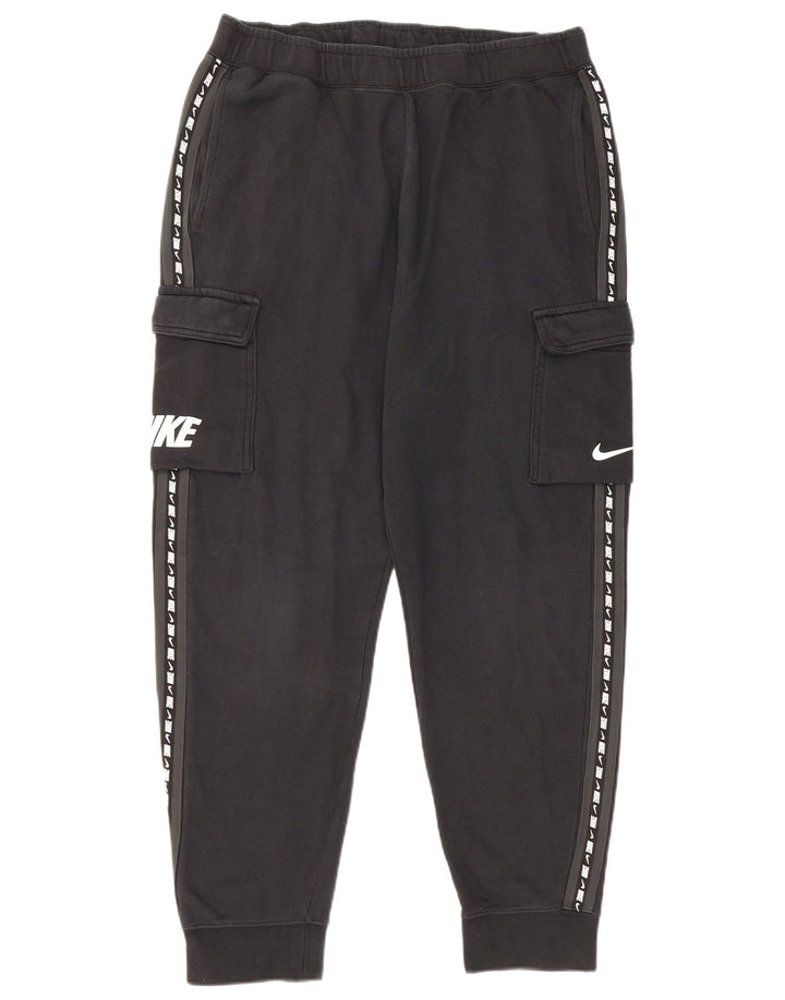 Pantaloni da tuta Nike Graphic Cargo da uomo, pantaloni da jogging, cotone medio nero