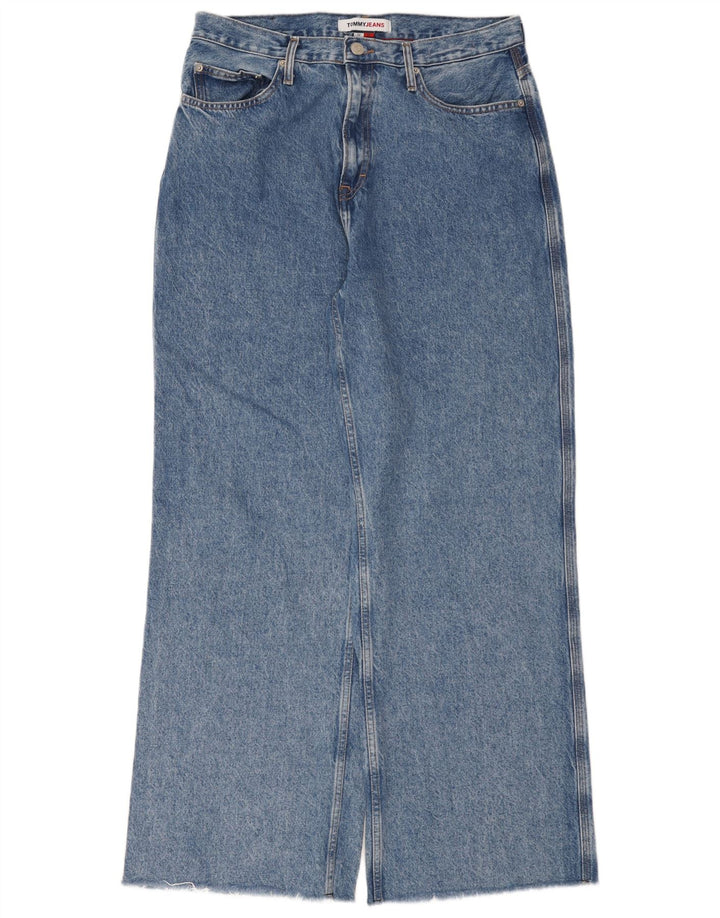 Jeans a gamba larga da donna Tommy Hilfiger W32 L32 Blu