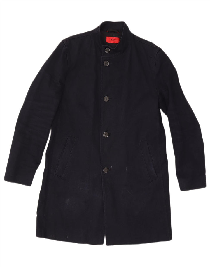 Cappotto da uomo Hugo Boss EU 52 XL cotone blu navy