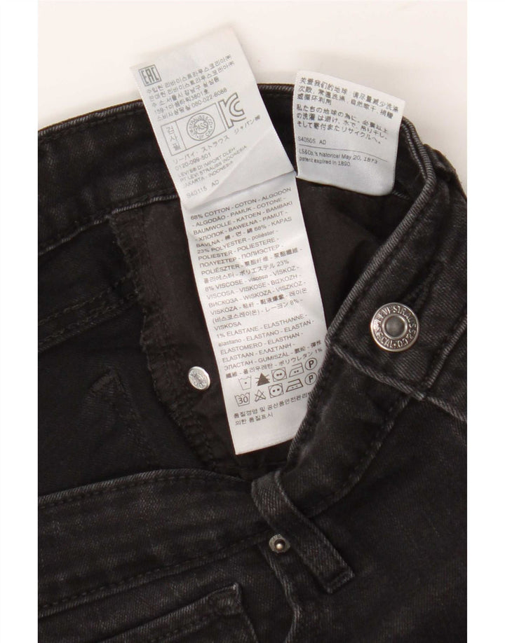 Jeans Levi's 712 Slim da donna W28 L30 cotone nero