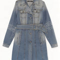 Cappotto in denim da donna Gas UK 10 piccolo cotone blu