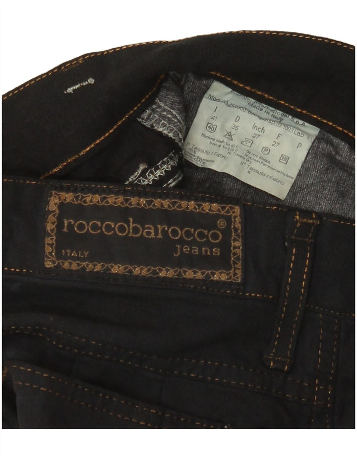 Jeans affusolati da donna ROCCOBAROCCO W27 L33 cotone nero