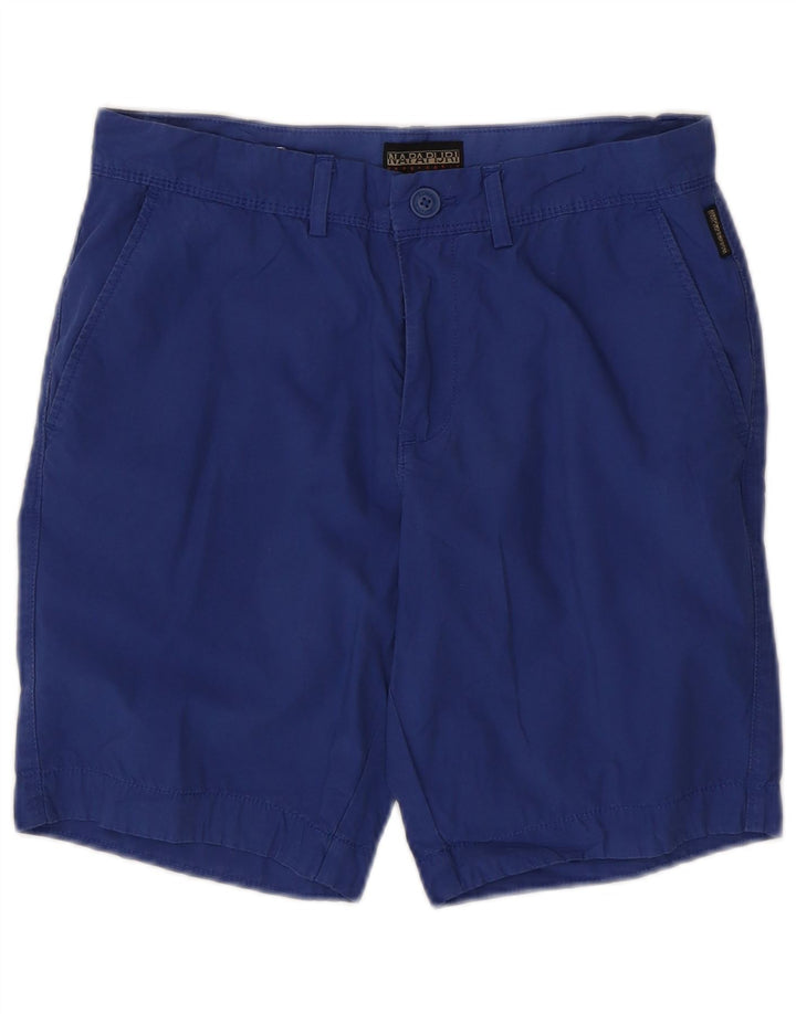 Pantaloncini chino da uomo Napapijri W30 in cotone blu medio