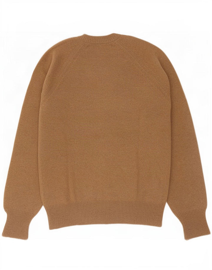 Maglione vintage da uomo con scollo a V IT 52 grande marrone