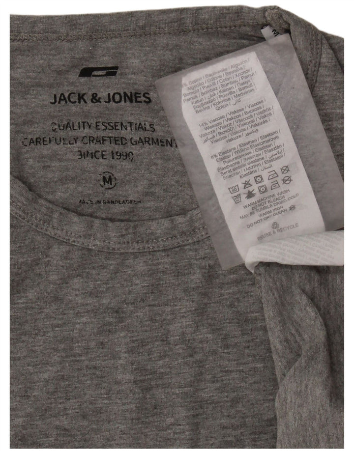 JACK & JONES T-shirt da uomo Top in cotone mélange grigio medio