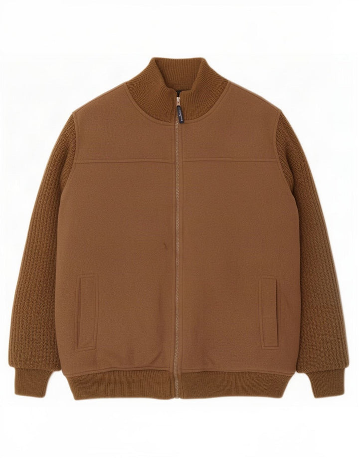 Giubbotto bomber da uomo James Pringle UK 38 Poliestere marrone medio