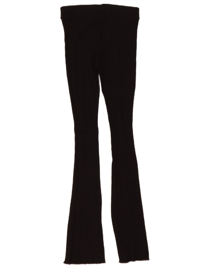Leggings svasati da donna Zara UK 12 cotone nero medio