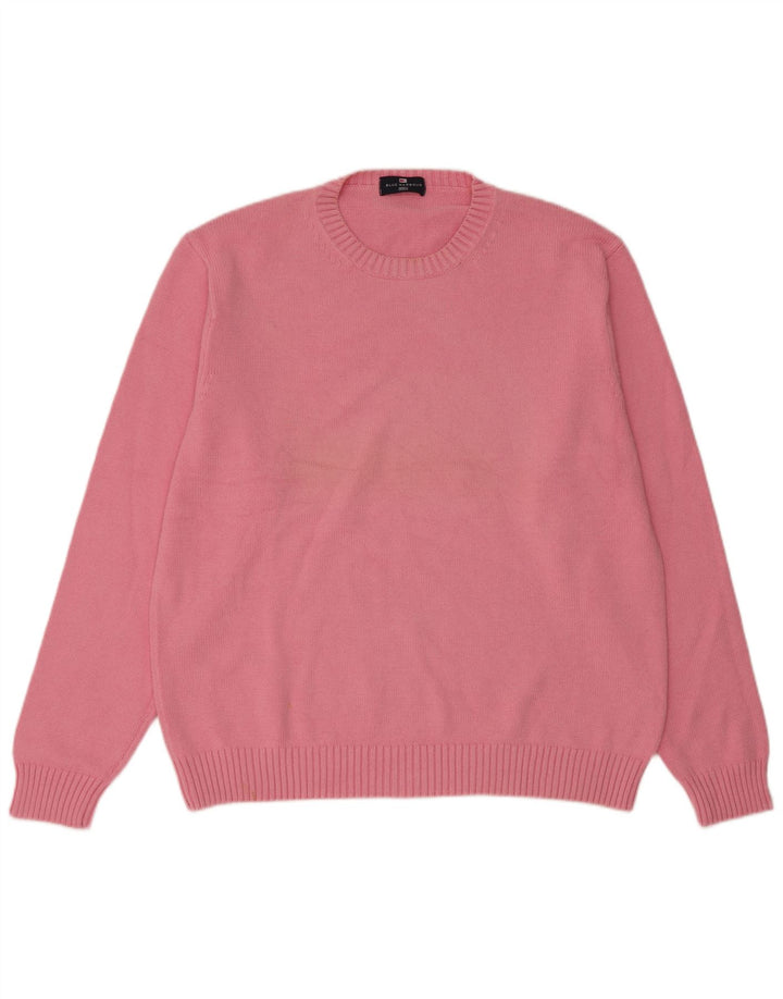 Maglione maglione girocollo da uomo Marks & Spencer blu Harbour grande rosa