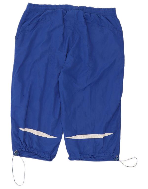 Pantaloncini sportivi da uomo Adidas Bermuda grandi in poliestere color block blu