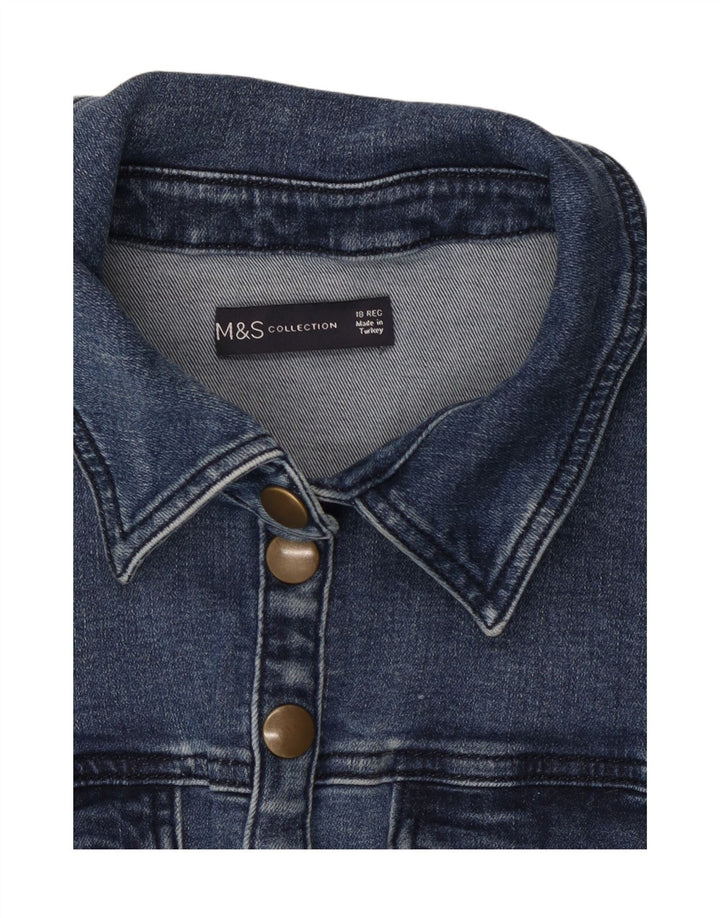 MARKS & SPENCER Abito camicia di jeans da donna UK 18 XL Cotone blu