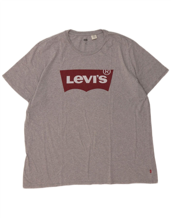 T-shirt grafica da uomo Levi's Top 2XL cotone chiazzato grigio