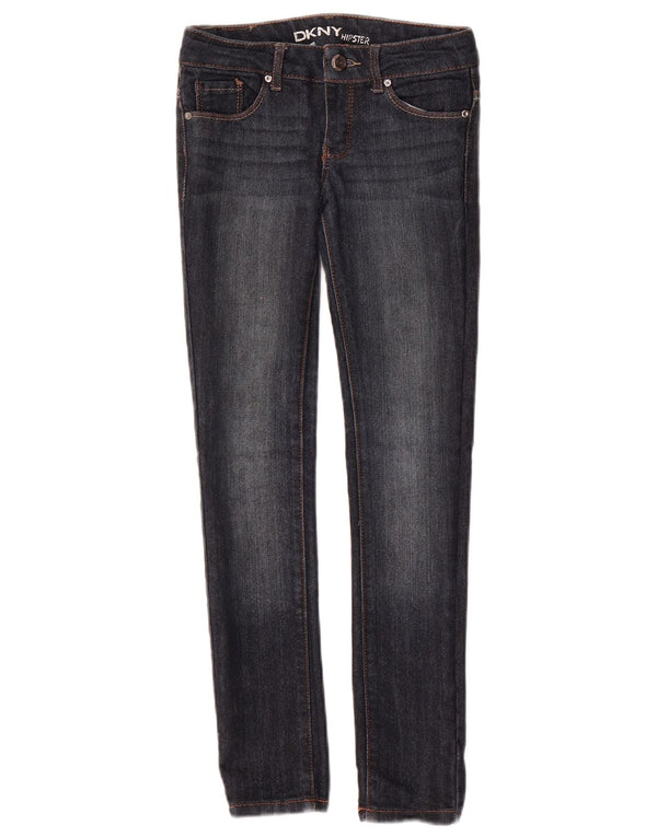 Jeans skinny Dkny per ragazze, pantaloni a vita bassa, 7-8 anni, W24 L25, cotone blu navy