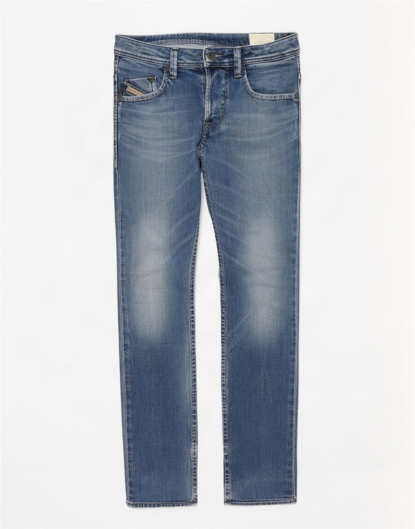 Diesel Mens Darron Slim Straight Jeans W30 L32 Blue Cotton