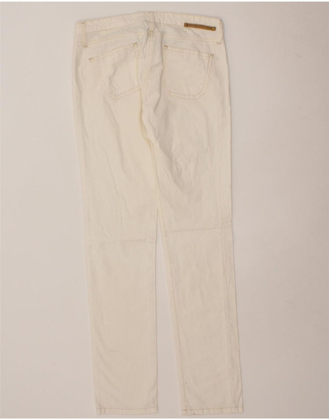 DANIELE ALESSANDRINI Womens Slim Casual Trousers W29 L31 White Vintage Daniele Alessandrini and Second-Hand Daniele Alessandrini from Messina Hembry 