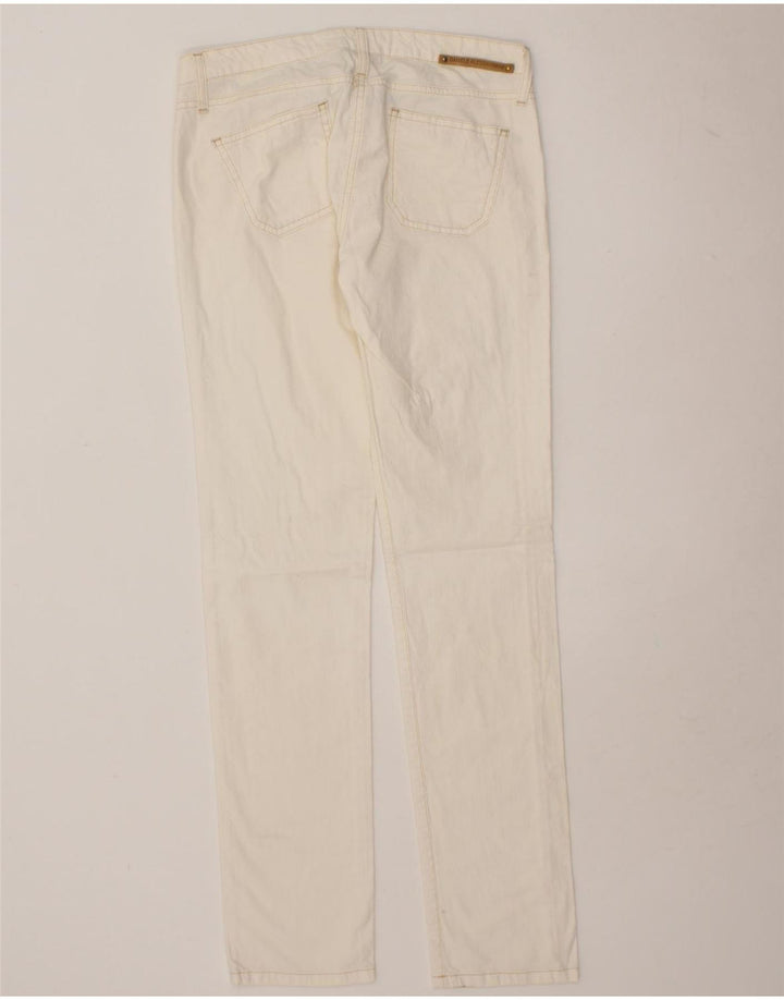 DANIELE ALESSANDRINI Womens Slim Casual Trousers W29 L31 White Vintage Daniele Alessandrini and Second-Hand Daniele Alessandrini from Messina Hembry 