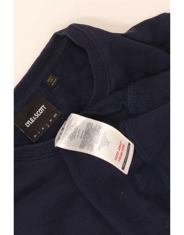 Felpa da uomo Lyle & Scott, grande, in cotone blu navy