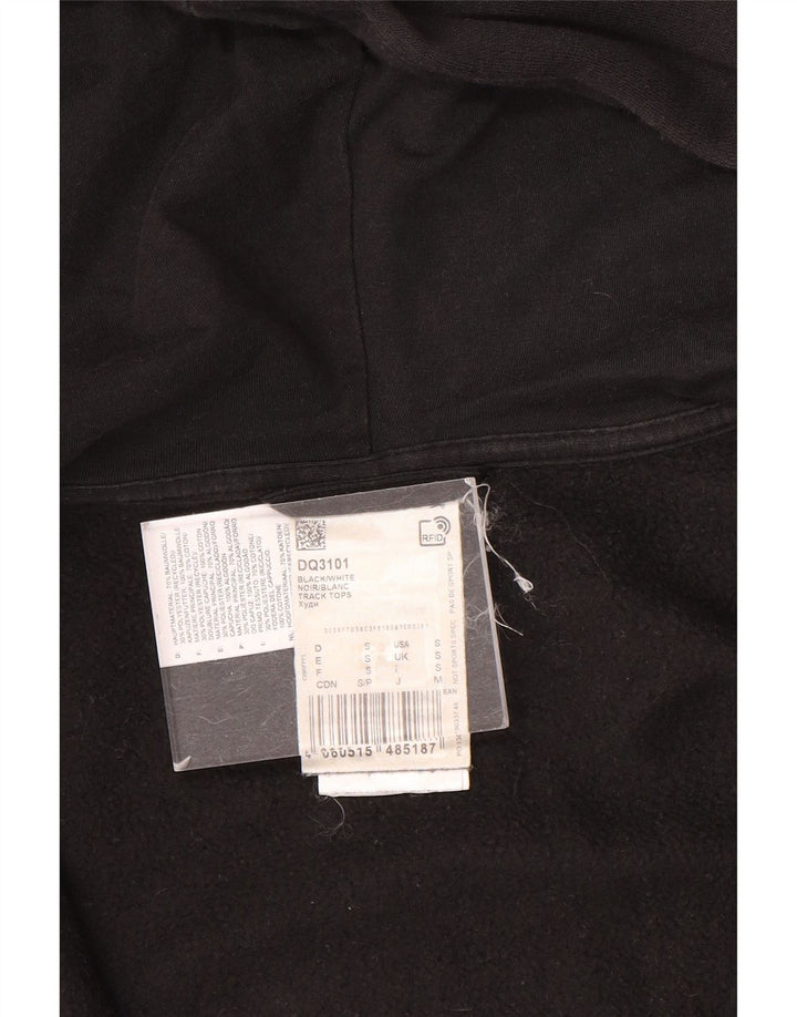 Maglione con cappuccio e zip Adidas da uomo piccolo in cotone nero