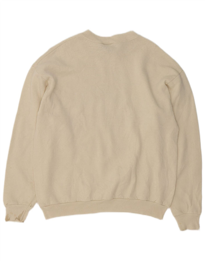Felpa grafica da uomo Lee, maglione, cotone bianco sporco medio