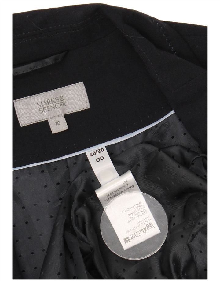 Giacca blazer a 1 bottone Marks & Spencer da donna UK 16 grande blu navy