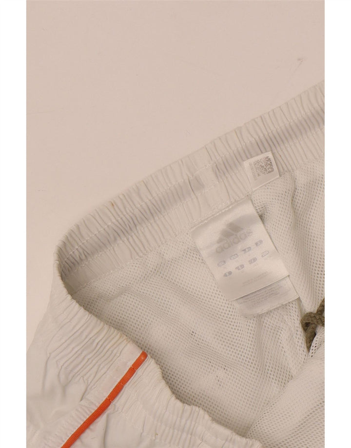 Pantaloni Adidas Cargo Capri dritti da uomo XL W36 L19 poliestere bianco