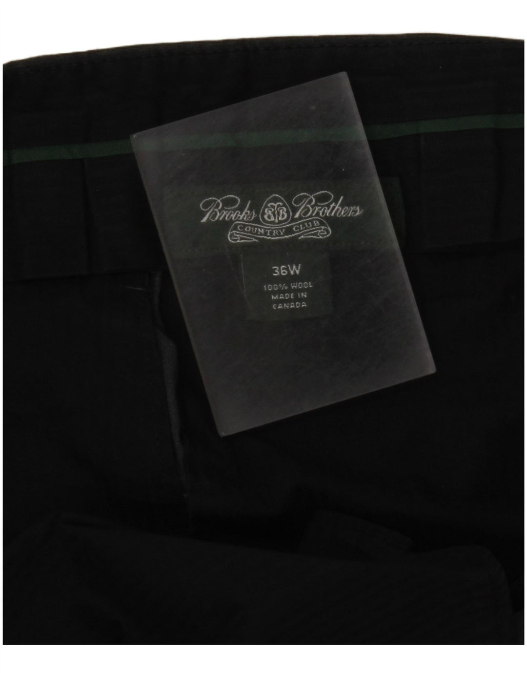 BROOKS BROTHERS Pantaloni da abito dritti da uomo W36 L30 Lana grigia