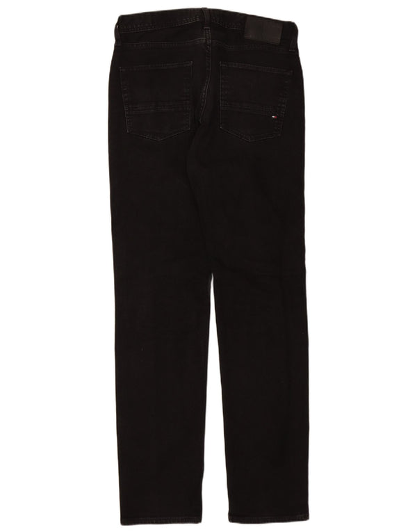 Jeans dritti Denton da uomo Tommy Hilfiger W32 L34 cotone nero