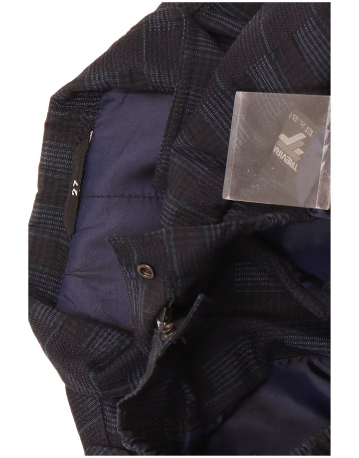 Giacca bomber militare da uomo Trevira UK 44 2XL Poliestere a quadri blu navy