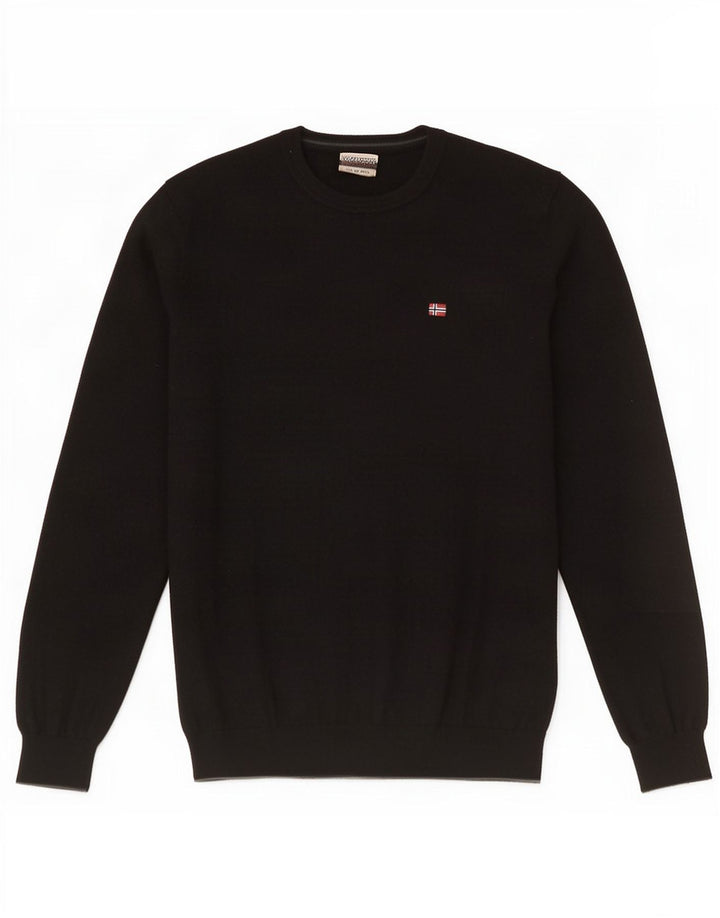 Maglione maglione girocollo da uomo Napapijri in lana nera media