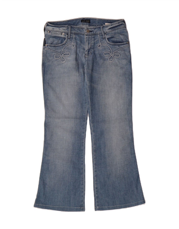 ARMANI Womens Bootcut Jeans W29 L28 Blue Cotton Vintage Armani and Second-Hand Armani from Messina Hembry 