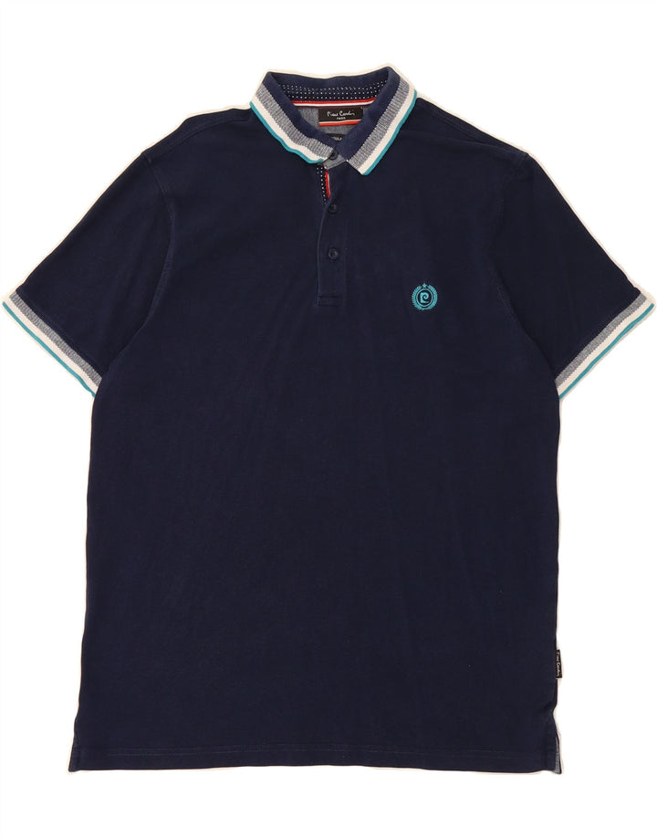 PIERRE CARDIN Mens Regular Fit Polo Shirt Medium Navy Blue Cotton Vintage Pierre Cardin and Second-Hand Pierre Cardin from Messina Hembry 