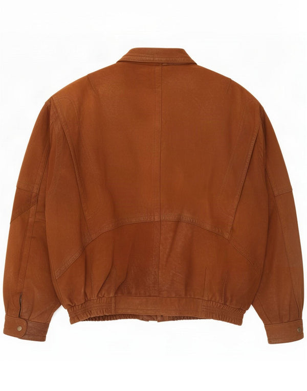 Giacca in pelle vintage da uomo UK 42 XL Marrone