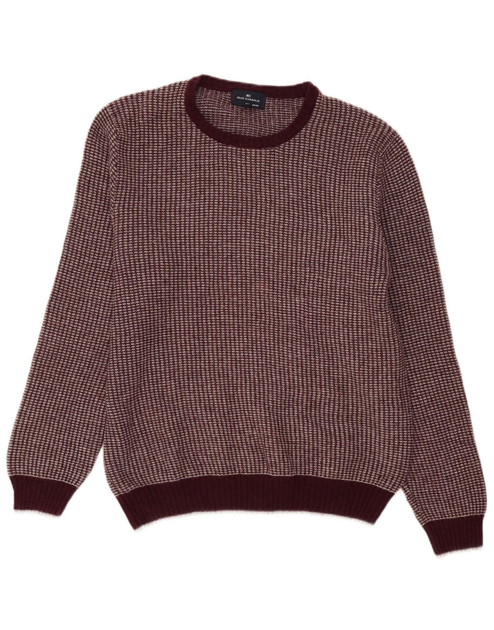 Maglione maglione girocollo da uomo Marks & Spencer in lana bordeaux media