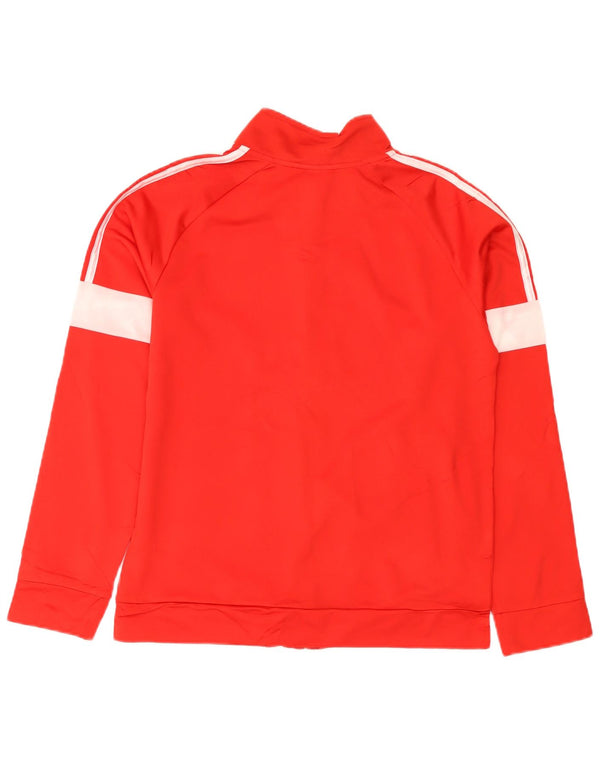 Giacca da tuta da ragazza Adidas 13-14 anni XL rossa in poliestere color block