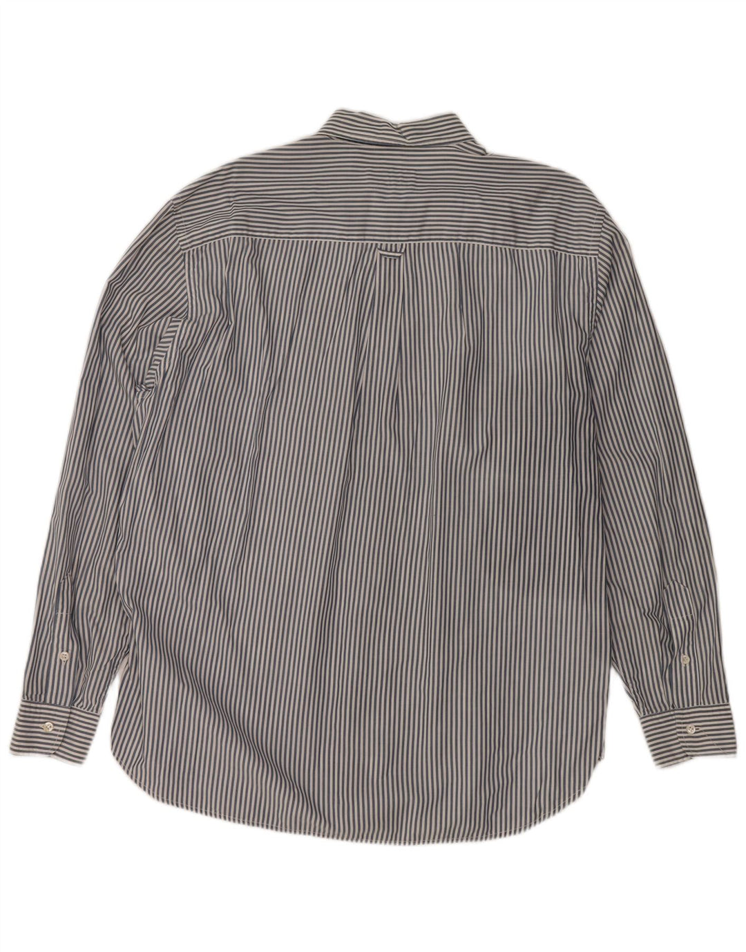 HENRY COTTONS Camicia da uomo taglia 43 XL Cotone gessato blu navy