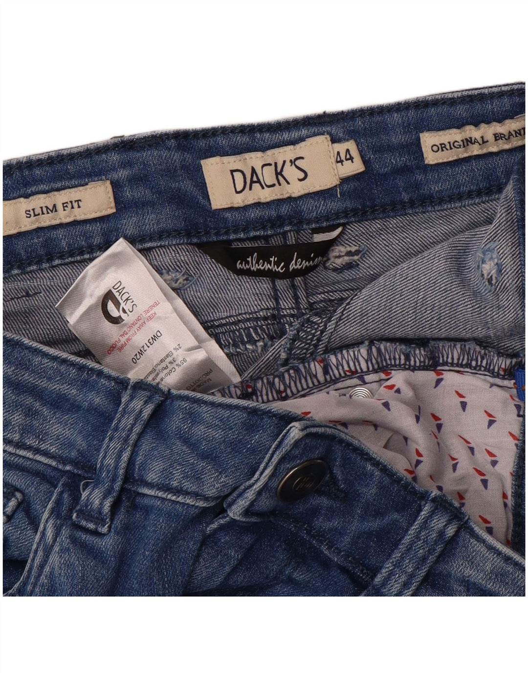 Jeans slim da donna Dack IT 44 medio W30 L28 cotone blu