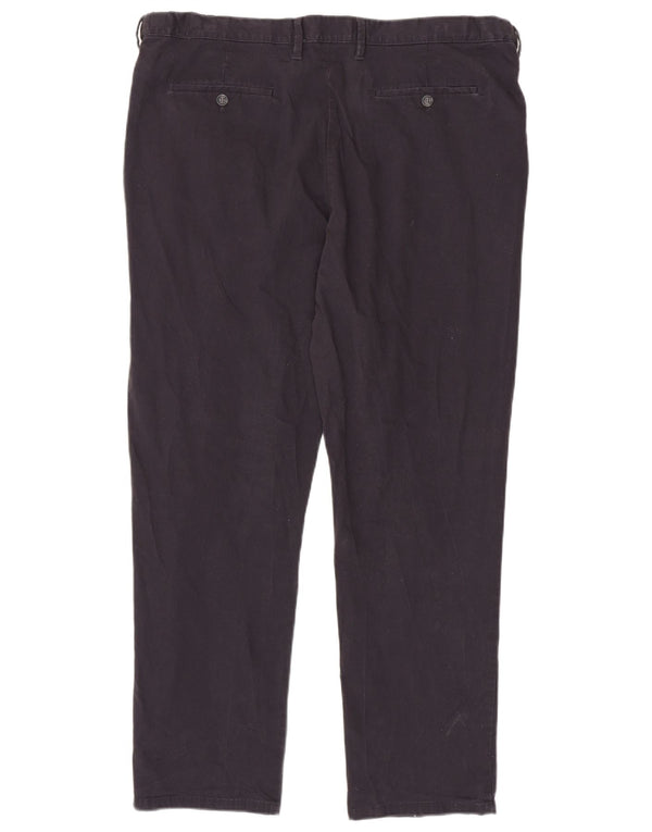 Pantaloni chino vestibilità regolare da uomo Marks & Spencer W44 L33 cotone blu navy