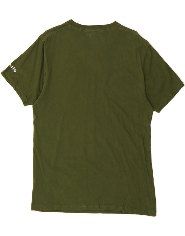 COLUMBIA Mens Graphic T-Shirt Top Medium Green Cotton