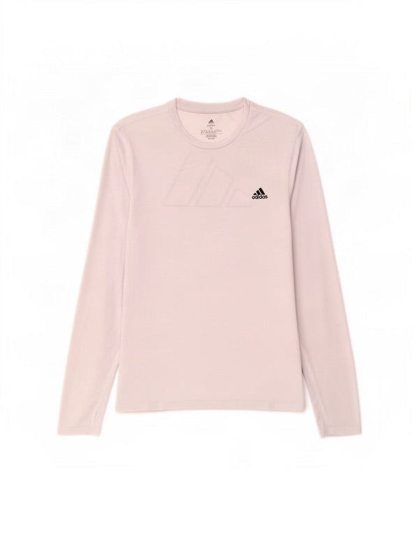 Adidas Donna Running Graphic Top Manica Lunga UK 20/22 XL Poliestere Grigio