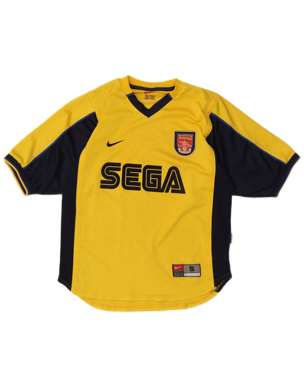 Maglia Nike Uomo Arsenal F.C Away 1999/00 UK 36/38 Small Giallo Poliestere