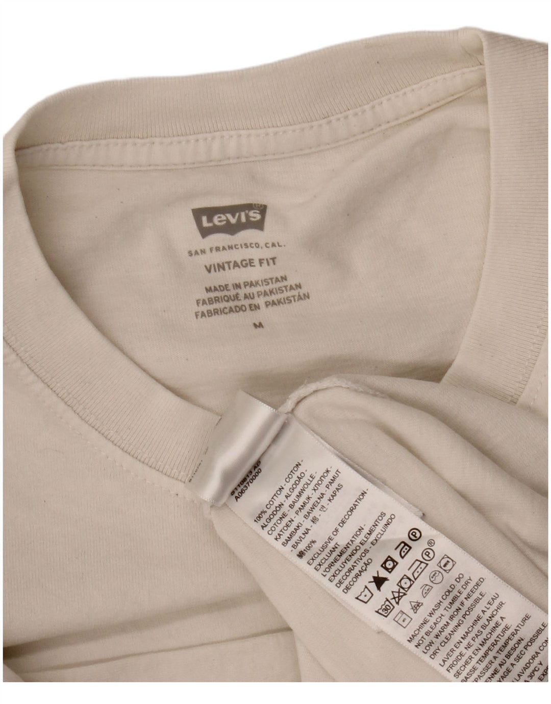 T-shirt Levi's da uomo vintage fit in cotone bianco medio