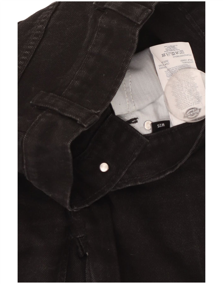 DICKIES Jeans da donna a vita alta W25 L30 cotone nero