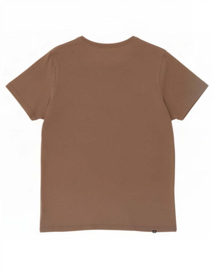 T-shirt grafica da uomo con animali in cotone marrone medio